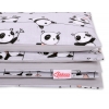 Bäddset / Sängkläder 2pcs 140x200 Junior - panda grå