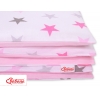 Bäddset / Sängkläder 2pcs 140x200 Junior - Stjärnor gray - rosa /rosa
