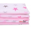 Bäddset / Sängkläder 2pcs 140x200 Junior - Stjärnor gray - rosa /rosa