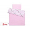 Bäddset / Sängkläder 2pcs 140x200 Junior - Stjärnor gray - rosa /rosa
