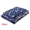 Bäddset / Sängkläder 2pcs 140x200 Junior - Swans marinblå