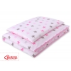 Bäddset / Sängkläder 2pcs 100x135 Mini - Stjärnor rosa -grå/ rosa