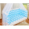 Bäddset / Sängkläder 6 stycken for bedside cot FABIO- Basic blå ugglor