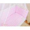 Bäddset / Sängkläder 6 stycken for bedside cot FABIO- Basic chevron rosa