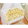 Bäddset / Sängkläder 6 stycken for bedside cot FABIO- Basic cream ugglor