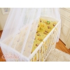 Bäddset / Sängkläder 6 stycken for bedside cot FABIO- Basic cream ugglor