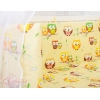 Bäddset / Sängkläder 6 stycken for bedside cot FABIO- Basic cream ugglor