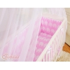 Bäddset / Sängkläder 6 stycken for bedside cot FABIO- Basic rosa Elefanter