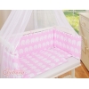 Bäddset / Sängkläder 6 stycken for bedside cot FABIO- Basic rosa Elefanter