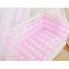 Bäddset / Sängkläder 6 stycken for bedside cot FABIO- Basic rosa Elefanter