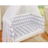 Bäddset / Sängkläder 6 stycken for bedside cot FABIO- Basic rosa Elefanter
