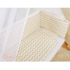Bäddset / Sängkläder 6 stycken for bedside cot FABIO- Basic zigzag beige