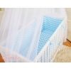 Bäddset / Sängkläder 6 stycken for bedside cot FABIO- Basic zigzag blå