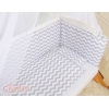 Bäddset / Sängkläder 6 stycken for bedside cot FABIO- Basic zigzag grå