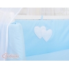 Bäddset / Sängkläder 6 stycken for bedside cot FABIO- hjärtan blå