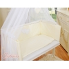 Bäddset / Sängkläder 6 stycken for bedside cot FABIO- hjärtan cream