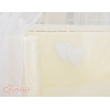 Bäddset / Sängkläder 6 stycken for bedside cot FABIO- hjärtan cream