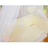 Bäddset / Sängkläder 6 stycken for bedside cot FABIO- hjärtan cream