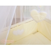 Bäddset / Sängkläder 6 stycken for bedside cot FABIO- hjärtan cream