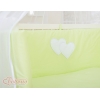 Bäddset / Sängkläder 6 stycken for bedside cot FABIO- hjärtan grön
