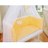 Bäddset / Sängkläder 6 stycken for bedside cot FABIO- hjärtan peach