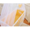 Bäddset / Sängkläder 6 stycken for bedside cot FABIO- hjärtan peach