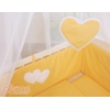 Bäddset / Sängkläder 6 stycken for bedside cot FABIO- hjärtan peach