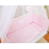 Bäddset / Sängkläder 6 stycken for bedside cot FABIO- hjärtan rosa