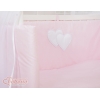 Bäddset / Sängkläder 6 stycken for bedside cot FABIO- hjärtan rosa