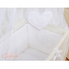 Bäddset / Sängkläder 6 stycken for bedside cot FABIO- hjärtan vit