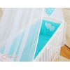 Bäddset / Sängkläder 6 stycken for bedside cot FABIO- hjärtan Vita Prickar på turquoise