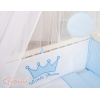 Bäddset / Sängkläder 6 stycken for bedside cot FABIO- Little Prince/Princess blå