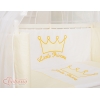 Bäddset / Sängkläder 6 stycken for bedside cot FABIO- Little Prince/Princess cream