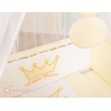 Bäddset / Sängkläder 6 stycken for bedside cot FABIO- Little Prince/Princess cream