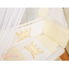 Bäddset / Sängkläder 6 stycken for bedside cot FABIO- Little Prince/Princess cream