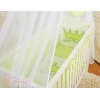 Bäddset / Sängkläder 6 stycken for bedside cot FABIO- Little Prince/Princess grön
