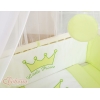 Bäddset / Sängkläder 6 stycken for bedside cot FABIO- Little Prince/Princess grön