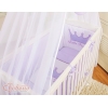 Bäddset / Sängkläder 6 stycken for bedside cot FABIO- Little Prince/Princess lila