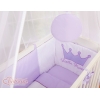 Bäddset / Sängkläder 6 stycken for bedside cot FABIO- Little Prince/Princess lila