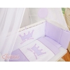 Bäddset / Sängkläder 6 stycken for bedside cot FABIO- Little Prince/Princess lila