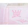Bäddset / Sängkläder 6 stycken for bedside cot FABIO- Little Prince/Princess rosa