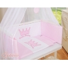 Bäddset / Sängkläder 6 stycken for bedside cot FABIO- Little Prince/Princess rosa