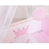 Bäddset / Sängkläder 6 stycken for bedside cot FABIO- Little Prince/Princess rosa
