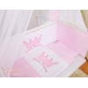 Bäddset / Sängkläder 6 stycken for bedside cot FABIO- Little Prince/Princess rosa