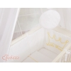 Bäddset / Sängkläder 6 stycken for bedside cot FABIO- Little Prince/Princess vit