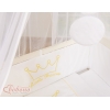 Bäddset / Sängkläder 6 stycken for bedside cot FABIO- Little Prince/Princess vit