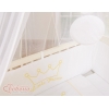 Bäddset / Sängkläder 6 stycken for bedside cot FABIO- Little Prince/Princess vit