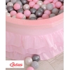 Bollhav med volanger med 200 bollar, Bollpool - rosa