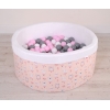 Bollhav minky med 200 bollar, Bollpool - ballerinas rosa
