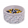 Bollhav minky med 200 bollar, Bollpool - gray kaniner